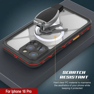 Funda impermeable para iPhone 16 Pro, Punkcase SpikeStar Red Series | Funda fina de 2 m sumergible IP68