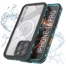 Load image into Gallery viewer, Funda impermeable para iPhone 16 Pro, Punkcase SpikeStar Teal Series | Funda fina de 2 m sumergible IP68

