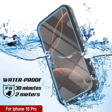 Load image into Gallery viewer, Funda impermeable para iPhone 16 Pro, Punkcase SpikeStar Light-Blue Series | Funda fina de 2 m sumergible IP68
