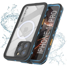 Load image into Gallery viewer, Funda impermeable para iPhone 16 Pro, Punkcase SpikeStar Light-Blue Series | Funda fina de 2 m sumergible IP68
