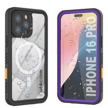 Cargar imagen en el visor de la galería, Funda impermeable para iPhone 16 Pro, Punkcase [Extreme Mag Series] Armor Cover con protector de pantalla incorporado [púrpura]
