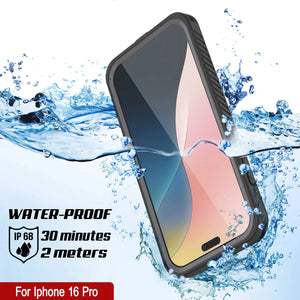 Funda impermeable para iPhone 16 Pro, Punkcase [Extreme Mag Series] Armor Cover con protector de pantalla incorporado [gris]