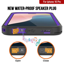 Cargar imagen en el visor de la galería, Funda impermeable para iPhone 16 Pro, Punkcase [Extreme Mag Series] Armor Cover con protector de pantalla incorporado [púrpura]
