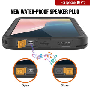 Funda impermeable para iPhone 16 Pro, Punkcase [Extreme Mag Series] Armor Cover con protector de pantalla incorporado [gris]