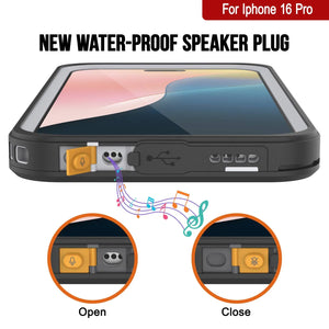 Funda impermeable para iPhone 16 Pro, Punkcase [Extreme Mag Series] Armor Cover con protector de pantalla incorporado [blanco]