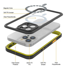 Cargar imagen en el visor de la galería, Funda impermeable para iPhone 16 Pro, Punkcase [Extreme Mag Series] Armor Cover con protector de pantalla incorporado [amarillo]
