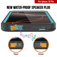 Cargar imagen en el visor de la galería, Funda impermeable para iPhone 16 Pro, Punkcase [Extreme Series] Armor Cover con protector de pantalla incorporado [verde azulado]
