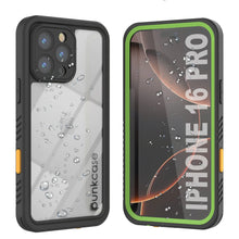 Cargar imagen en el visor de la galería, Funda impermeable para iPhone 16 Pro, Punkcase [Extreme Series] Armor Cover con protector de pantalla incorporado [Verde claro]
