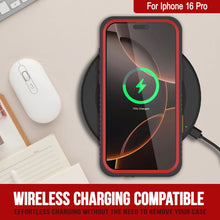 Cargar imagen en el visor de la galería, Funda impermeable para iPhone 16 Plus, Punkcase [Extreme Series] Armor Cover con protector de pantalla incorporado [Rojo]
