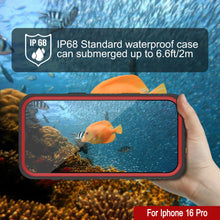 Cargar imagen en el visor de la galería, Funda impermeable para iPhone 16 Plus, Punkcase [Extreme Series] Armor Cover con protector de pantalla incorporado [Rojo]

