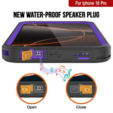 Cargar imagen en el visor de la galería, Funda impermeable para iPhone 16 Pro, Punkcase [Extreme Series] Armor Cover con protector de pantalla incorporado [púrpura]
