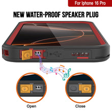 Cargar imagen en el visor de la galería, Funda impermeable para iPhone 16 Plus, Punkcase [Extreme Series] Armor Cover con protector de pantalla incorporado [Rojo]
