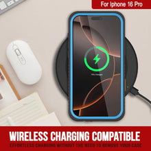 Cargar imagen en el visor de la galería, Funda impermeable para iPhone 16 Pro, Punkcase [Extreme Series] Armor Cover con protector de pantalla incorporado [azul claro]
