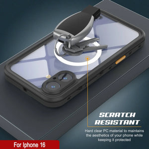 Funda impermeable para iPhone 16, Punkcase SpikeStar Black Series | Ajuste fino, 2 m, sumergible, IP68