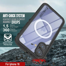 Cargar imagen en el visor de la galería, Funda impermeable para iPhone 16, Punkcase SpikeStar Black Series | Ajuste fino, 2 m, sumergible, IP68
