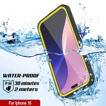 Cargar imagen en el visor de la galería, Funda impermeable para iPhone 16, Punkcase [Extreme Mag Series] Armor Cover con protector de pantalla incorporado [amarillo]
