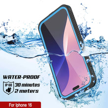 Cargar imagen en el visor de la galería, Funda impermeable para iPhone 16, Punkcase [Extreme Mag Series] Armor Cover con protector de pantalla incorporado [azul]
