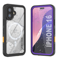 Cargar imagen en el visor de la galería, Funda impermeable para iPhone 16, Punkcase [Extreme Mag Series] Armor Cover con protector de pantalla incorporado [púrpura]

