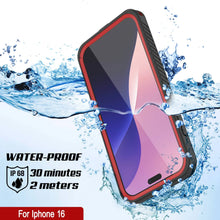 Cargar imagen en el visor de la galería, Funda impermeable para iPhone 16, Punkcase [Extreme Mag Series] Armor Cover con protector de pantalla incorporado [Rojo]
