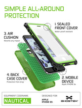 Cargar imagen en el visor de la galería, iPhone 6S/6 Waterproof Case, Ghostek® Nautical Green Series| Underwater | Aluminum Frame | Ultra Fit (Color in image: White)

