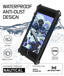 iPhone 6S/6 Waterproof Case, Ghostek® Nautical Black Series| Underwater | Aluminum Frame | Ultra Fit (Color in image: Pink)