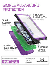 Cargar imagen en el visor de la galería, iPhone 6S/6 Waterproof Case, Ghostek® Nautical Purple Series| Underwater | Aluminum Frame (Color in image: Teal)
