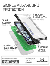 Cargar imagen en el visor de la galería, iPhone 6S/6 Waterproof Case, Ghostek® Nautical White Series| Underwater | Aluminum Frame | Ultra Fit (Color in image: Green)
