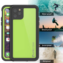 Load image into Gallery viewer, iPhone 11 Pro Max Waterproof IP68 Case, Punkcase [Light green] [StudStar Series] [Slim Fit] [Dirtproof] (Color in image: black)
