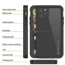 Cargar imagen en el visor de la galería, iPhone 11 Pro Waterproof IP68 Case, Punkcase [Black] [StudStar Series] [Slim Fit] (Color in image: light blue)

