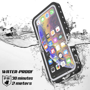 iPhone 11 Pro Max Waterproof IP68 Case, Punkcase [White] [StudStar Series] [Slim Fit] [Dirtproof] (Color in image: black)