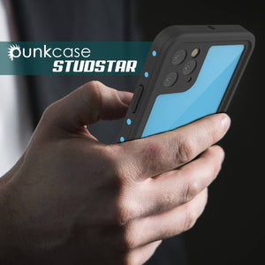 iPhone 11 Pro Max Waterproof IP68 Case, Punkcase [Light blue] [StudStar Series] [Slim Fit] [Dirtproof] (Color in image: teal)