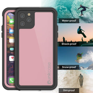 iPhone 11 Pro Max Waterproof IP68 Case, Punkcase [Pink] [StudStar Series] [Slim Fit] [Dirtproof] (Color in image: purple)