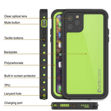 Load image into Gallery viewer, iPhone 11 Pro Max Waterproof IP68 Case, Punkcase [Light green] [StudStar Series] [Slim Fit] [Dirtproof] (Color in image: teal)
