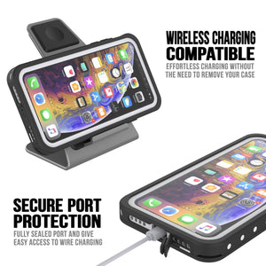 iPhone 11 Pro Waterproof IP68 Case, Punkcase [White] [StudStar Series] [Slim Fit] [Dirtproof] (Color in image: pink)
