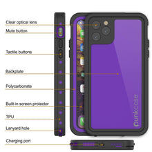 Load image into Gallery viewer, iPhone 11 Pro Max Waterproof IP68 Case, Punkcase [Purple] [StudStar Series] [Slim Fit] [Dirtproof] (Color in image: red)
