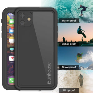 iPhone 11 Waterproof IP68 Case, Punkcase [Black] [StudStar Series] [Slim Fit] (Color in image: red)