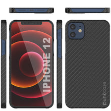 Cargar imagen en el visor de la galería, iPhone 12 Case, Punkcase CarbonShield, Heavy Duty &amp; Ultra Thin 2 Piece Dual Layer [shockproof] 
