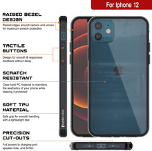 Cargar imagen en el visor de la galería, iPhone 12 Case Punkcase® LUCID 2.0 Crystal Black Series w/ PUNK SHIELD Screen Protector | Ultra Fit (Color in image: pink)
