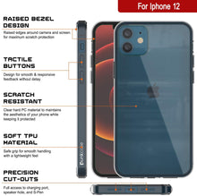 Cargar imagen en el visor de la galería, iPhone 12 Case Punkcase® LUCID 2.0 Clear Series Series w/ PUNK SHIELD Screen Protector | Ultra Fit (Color in image: teal)
