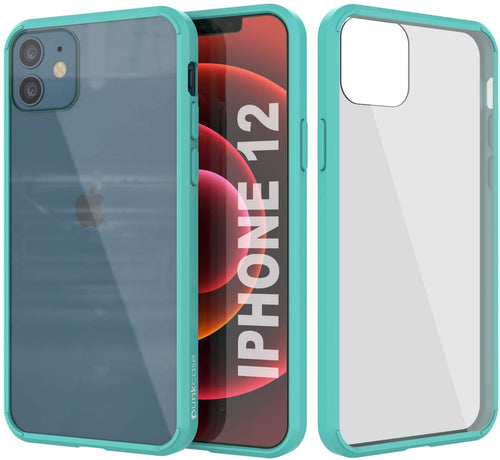 iPhone 12 Case Punkcase® LUCID 2.0 Teal Series w/ PUNK SHIELD Screen Protector | Ultra Fit (Color in image: teal)