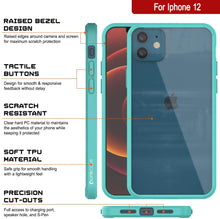 Cargar imagen en el visor de la galería, iPhone 12 Case Punkcase® LUCID 2.0 Teal Series w/ PUNK SHIELD Screen Protector | Ultra Fit (Color in image: black)
