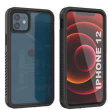 Cargar imagen en el visor de la galería, iPhone 12  Waterproof Case, Punkcase [Extreme Series] Armor Cover W/ Built In Screen Protector [Black] (Color in image: Black)
