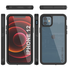 Cargar imagen en el visor de la galería, iPhone 12  Waterproof Case, Punkcase [Extreme Series] Armor Cover W/ Built In Screen Protector [Black] (Color in image: Pink)
