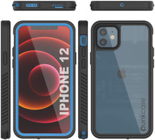 Cargar imagen en el visor de la galería, iPhone 12  Waterproof Case, Punkcase [Extreme Series] Armor Cover W/ Built In Screen Protector [Light Blue] (Color in image: Light Blue)
