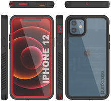 Cargar imagen en el visor de la galería, iPhone 12  Waterproof Case, Punkcase [Extreme Series] Armor Cover W/ Built In Screen Protector [Red] (Color in image: Red)
