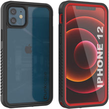Cargar imagen en el visor de la galería, iPhone 12  Waterproof Case, Punkcase [Extreme Series] Armor Cover W/ Built In Screen Protector [Red] (Color in image: Teal)
