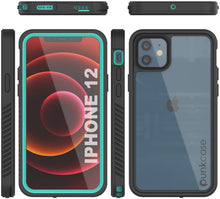 Cargar imagen en el visor de la galería, iPhone 12  Waterproof Case, Punkcase [Extreme Series] Armor Cover W/ Built In Screen Protector [Teal] (Color in image: Teal)
