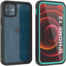 Cargar imagen en el visor de la galería, iPhone 12  Waterproof Case, Punkcase [Extreme Series] Armor Cover W/ Built In Screen Protector [Teal] (Color in image: Red)
