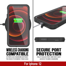 Cargar imagen en el visor de la galería, iPhone 12  Waterproof Case, Punkcase [Extreme Series] Armor Cover W/ Built In Screen Protector [White] (Color in image: Pink)
