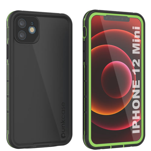 Punkcase iPhone 13 Mini Waterproof Case [Aqua Series] Armor Cover [Black] (Color in image: Black)